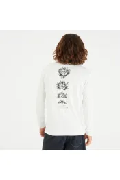 Rashguard heren lange mouwen upf50 bloem wit