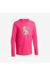 Rashguard 100 kinderen surfen lange mouwen uv bescherming roze